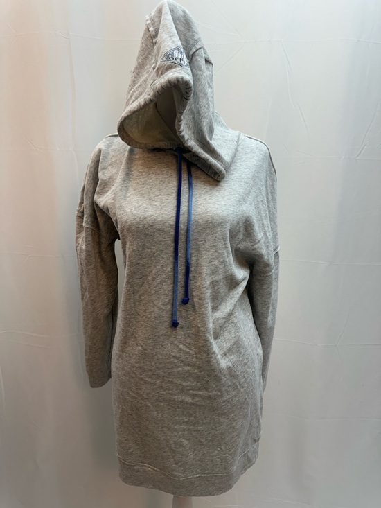 Fabletics Dresses & Skirts - Fabletics Gray Long Sleeve Hoodie Dress with Blue Drawstrings XS